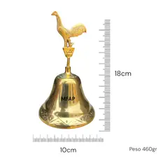 MFAP BRONCERIA Y ANTIGUEDADES - Campana grande de gallo en bronce