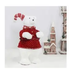 GENERICO - OSO POLAR GRANDE CON TRAJE ROJO PREMIUM