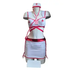 GENERICO - DISFRAZ DE ENFERMERA LENCERIA SEXY PORTALIGAS