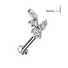 ADR JOYERIA CORPORAL - Piercing Oreja Hojitas Labret ADR Joyería Corporal