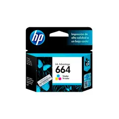 HP - Tinta 664 Tricolor F6V28AL Original