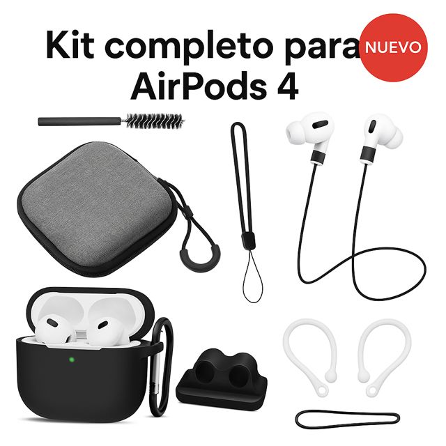 Kit Protector Case Para AirPods 4 (2024) 4.ª Generación Excelente Calidad X 8 Piezas