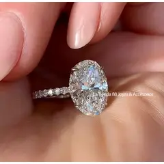 LA TIENDA 88 JOYAS Y ACCESORIOS - La Tienda 88 - Anillo De Compromiso Mujer Bañado Oro 18k - Blanco