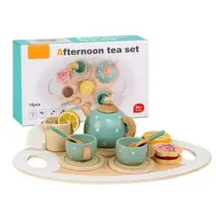 GENERICO - Set de Té de Madera Educativo para niñas