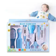 GENERICO - Kit de Cuidado para Bebes de 10 Piezas Celeste