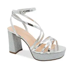 STHEF - SANDALIA MUJER FIESTA PLATA 7932-A