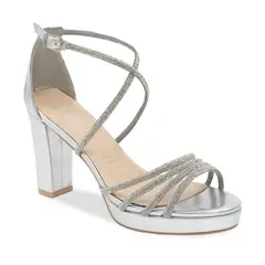 STHEF - SANDALIA MUJER FIESTA PLATA 8182