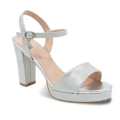 STHEF - SANDALIA MUJER FIESTA PLATA 8181