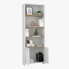 DIBA MUEBLES - Estante Kiro Blanco Armado Biblioteca