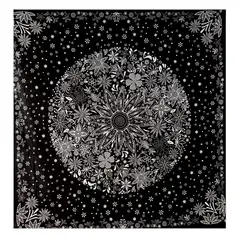 MAGE DISTRIBUTION - Mandala Manta Sábana para Picnik o Playa Cangrejos Negro de Algodón