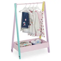 DIBA MUEBLES - Colgador de Ropa Infantil con Estante Uma
