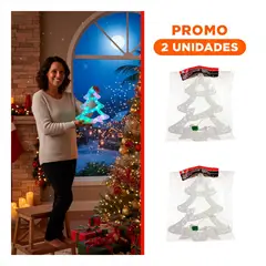 GENERICO - Pack2 Arbol con Luz LED para Decoración Navideña Multicolor