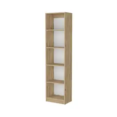 FMFURNITURE - Librero Estante 5 Repisas Melamina Fm-018C Cafe Claro