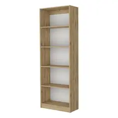 FMFURNITURE - Librero Estante 5 Repisas Melamina Fm-019C Cafe Claro