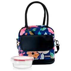 GENERICO - Lonchera fresh Pirex Juvenil rosas con refractario