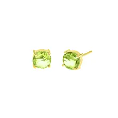 BALIQ - Aretes Cushion Redondo Oro 18K