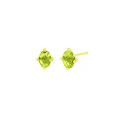 BALIQ - Aretes Peridoto Cushion Oro 18K
