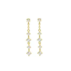 BALIQ - Aretes Punto de Luz Goldensilver