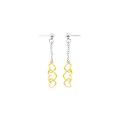 BALIQ - Aretes Colgantes Goldensilver