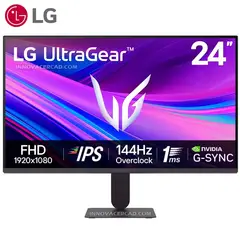 LG - Monitor UltraGear 24G411A-B 24P FHD IPS 144HZ 1MS G-Sync FreeSync