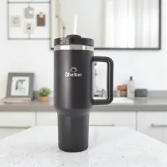 SHELTER - Pro Cup Black 1180ml 40oz de Acero Inoxidable
