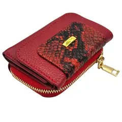 PERRY JHAN - Billetera para Dama 3012 Con Monedero Incorporado - Rojo