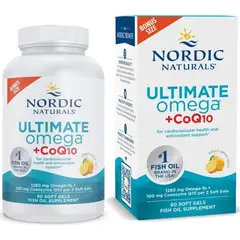 NORDIC - Omega 3 Ultimate 1280 mg + CoQ 10 Naturals 90 Cápsulas