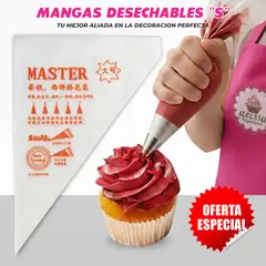 GENERICO - 200 Mangas Desechables Pasteleras para Reposteria tamaño S