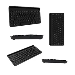 TEROS - Teclado Inalámbrico TE-4064N – 2.4 GHz / Bluetooth 3.0 y 5.2, 80 teclas, color negro