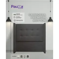 PAUZA - CABECERA PREMIUM BUTTON 1.5 PLZ GRAFITO