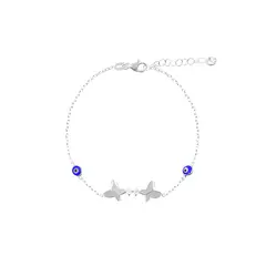 BALIQ - Pulsera Mariposa Ojo Turco Plata925