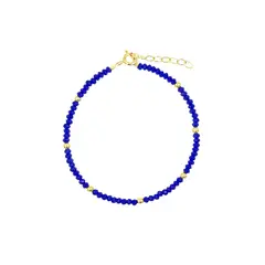 BALIQ - Pulsera Muranos Blue Goldensilver