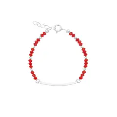 BALIQ - Pulsera Muranos Placa Plata 925