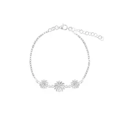 BALIQ - Pulsera Flores Margarita Plata 925