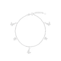BALIQ - Tobillera Butterfly Plata 925