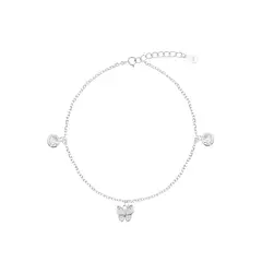 BALIQ - Tobillera Mariposa Plata 925