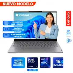 LENOVO - Laptop Yoga Slim 7, Core Ultra 7 155H, 32GB LPDDR5x, 1TB SSD, 14 WUXGA OLED