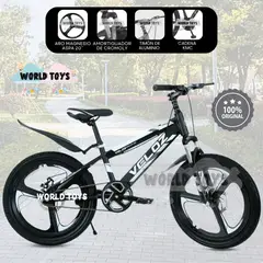 VELOX - Bicicleta Deportiva Aro 20 «VELOZ» para Niños Black