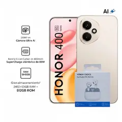 HONOR - 400 5G DORADO 12RAM 512GB REGISTRADO + EARDBUDS X7e ACTIVE