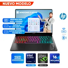 HP - Laptop Omen 14-fb0001la, Core ultra 7 155H, 16GB LPDDR5X, 1TB SSD, 14 2.8K OLED UWVA