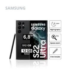 SAMSUNG - Galaxy S22 Ultra 12GB RAM 512GB - Negro