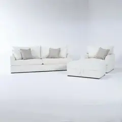 GENERICO - Juego de Sala Belinha 3-1 en Tela Chenille Antifluido con 3 Cojines Decorativos