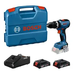 BOSCH - Taladro Percutor GSB 18V-65 + 2 Baterias de 2Ah y Cargador