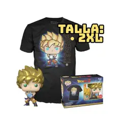 FUNKO - Goku Metallic Box Polo + Pop Exclusivo Talla 2XL