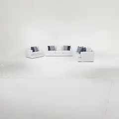 GENERICO - Juego de Sala Anacapa 3-2-1 en Tela Chenille Antifluido con 4 Cojines Decorativos