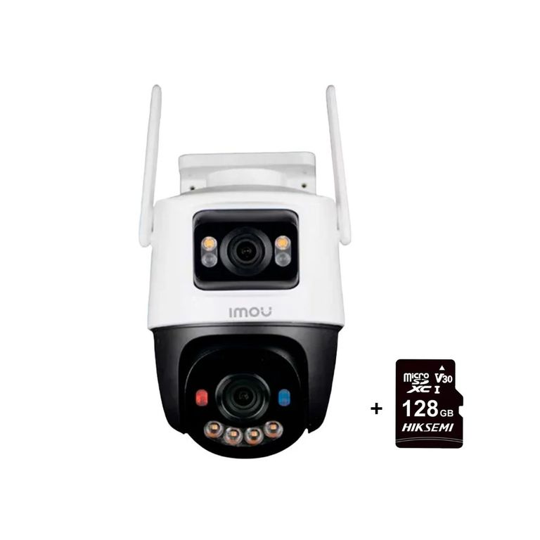 Cámara Seguridad Wifi Wifi Cruiser Dual 8MP 3MP + 5MP + Micro SD 128GB 360° Luz Disuasiva