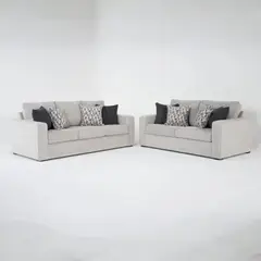 GENERICO - Juego de Sala Monterey 3-2 en Tela Chenille Antifluido con 3 Cojines Decorativos