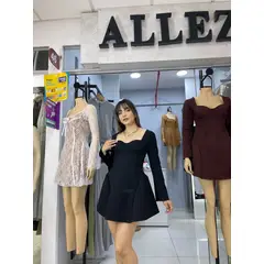 ALLEZ COLLECTION - VESTIDO LUANA DE LOMA - ELEGANTE- MANGA LARGA - MUJER