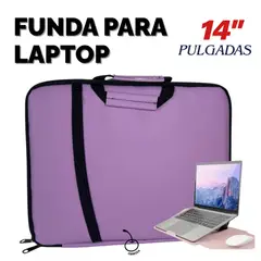 GENERICO - FUNDA MALETIN ACOLCHADA PARA LAPTOP DE 14 CON ASA DOBLE CIERRE Y COMPATIMIENTO
