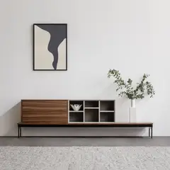 VENTITAS HOME - Mesa de Tv 75” Sienna Color Gales y Capri